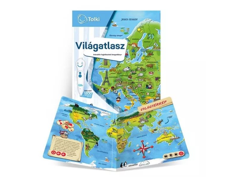 Tolki Világatlasz – interaktív hangoskönyv borító