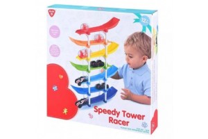 Playgo szivárvány torony – autó és golyócsúszka