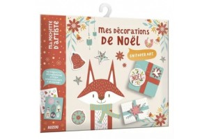Auzou karácsonyi papírdekoráció készlet — díszek és matricák