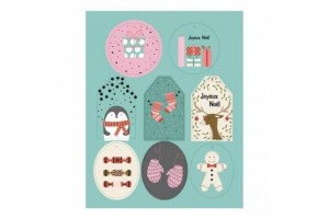 Auzou karácsonyi papírdekoráció készlet — díszek és matricák