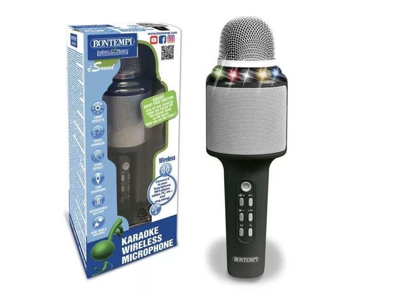 Bontempi vezeték nélküli karaoke mikrofon - fekete