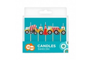 Munkagépes tortagyertya szett (5 db)