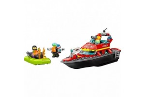LEGO City Tűzoltóhajó 60373 - tűzoltóhajó és motorcsónak
