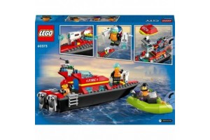 LEGO City Tűzoltóhajó 60373 - tűzoltóhajó és motorcsónak