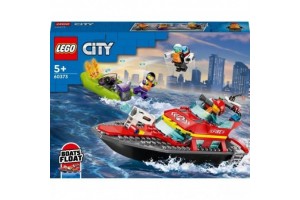 LEGO City Tűzoltóhajó 60373 - tűzoltóhajó és motorcsónak