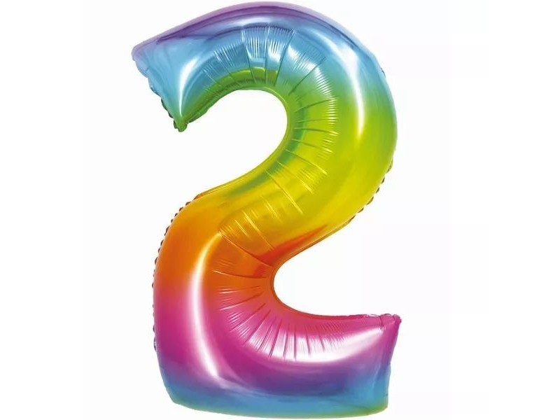 Szivárvány fólia lufi, 76 cm