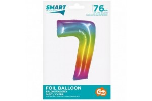 Szivárvány színű 76 cm fólia lufi