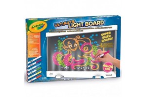 Crayola Neon világító rajztábla 45×30 cm – 6 filctoll