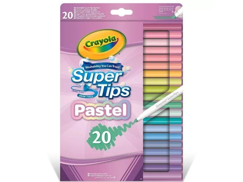 Crayola SuperTips pasztell 20 db kimosható filctoll készlet