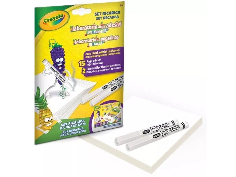 Crayola illatos matricakészítő utántöltő - 15 matricaív, 2 filctoll