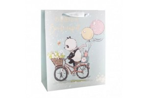 Maci luficsokorral ajándékzacskó 26x32 cm