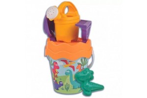 Dinoszaurusz mintás homokozó készlet vödörrel