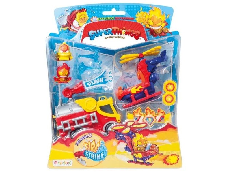 SuperThings tűzvész játék: 2 figurás készlet, tűzoltóautó