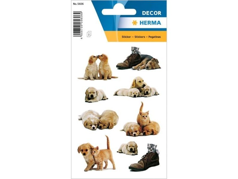 Herma kutyakölykök és cicák matricacsomag