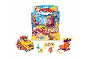 SuperThings tűzvész játék: 2 figurás készlet, tűzoltóautó