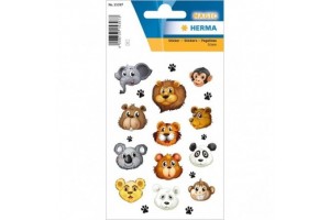 Herma állat portrék matricacsomag — elefánt, oroszlán