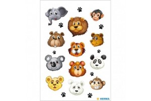 Herma állat portrék matricacsomag — elefánt, oroszlán