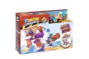 T-Racers: Kalóztámadás cápákkal játékszett - versenyautó