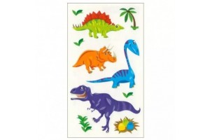 Vidám kis dinók — lemosható tetováló matricák