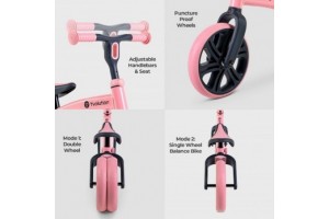 Y Velo Junior futóbicikli, rózsaszín