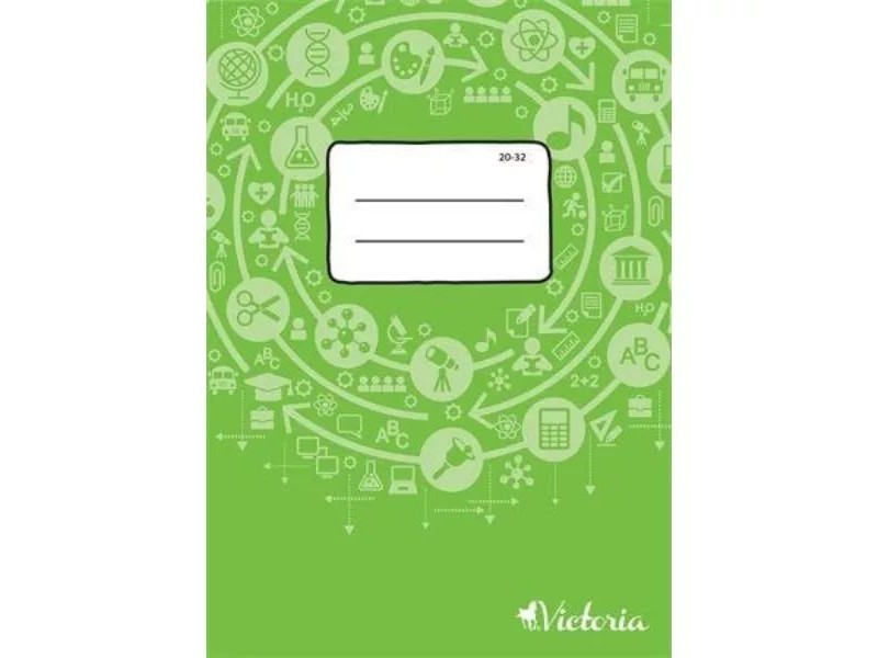 Victoria Circle A5 sima füzet - vidám minták