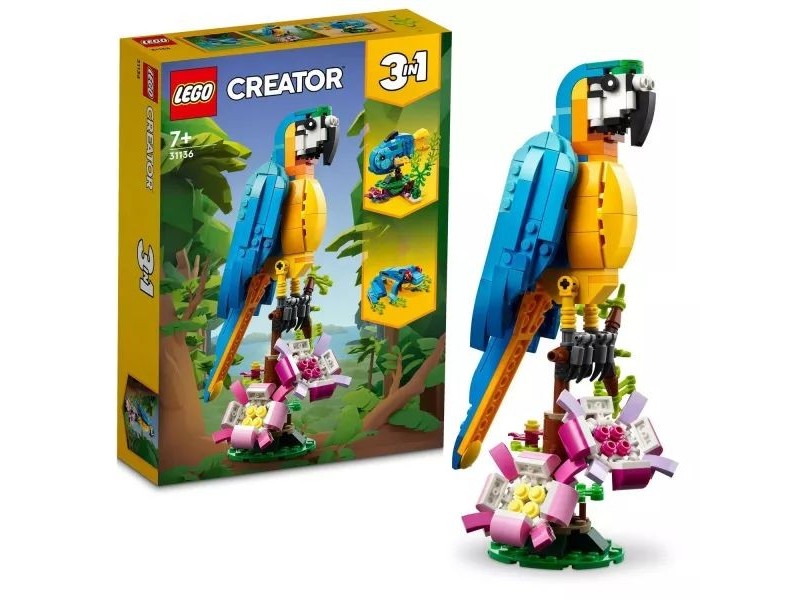 LEGO Creator 31136 Egzotikus papagáj - 3 az 1-ben