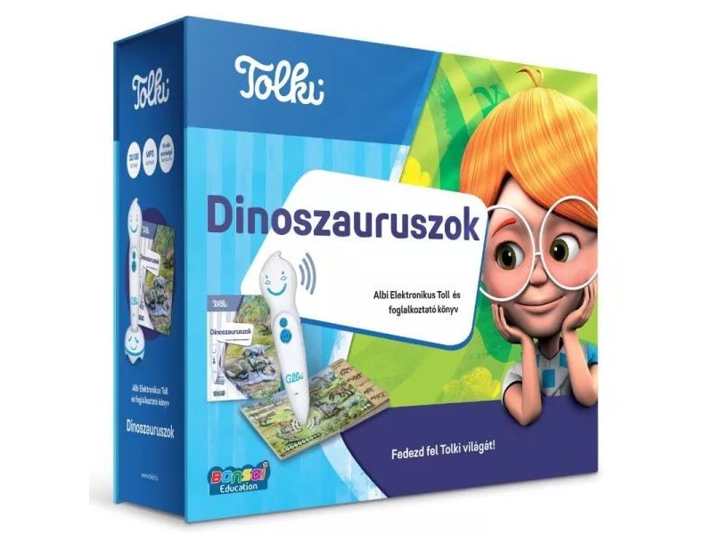 Tolki Dinoszauruszok könyv szett - borító és toll