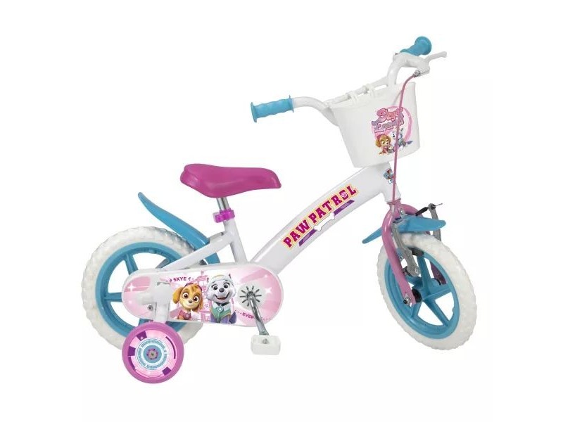 Toimsa Mancs őrjárat 12-es gyerekkerékpár, fehér-rózsaszín