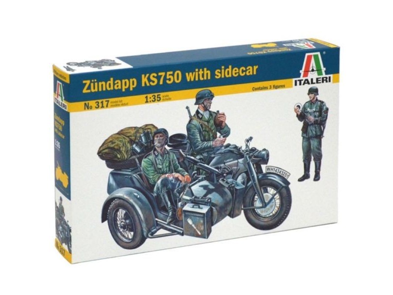 Italeri Zündapp KS750 1:35 makett - német motorkerékpár