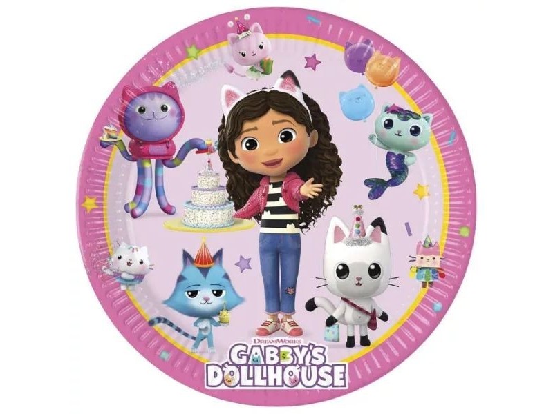 Gabi babaháza papírtányér 23 cm, 8 db