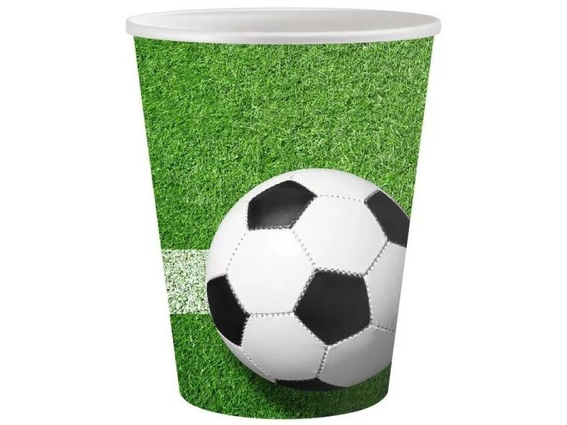 Focilabda mintás papírpohár 200 ml, 6 db