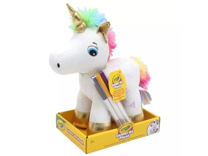 Crayola kiszínezhető plüss unikornis — 3 kimosható filctollal