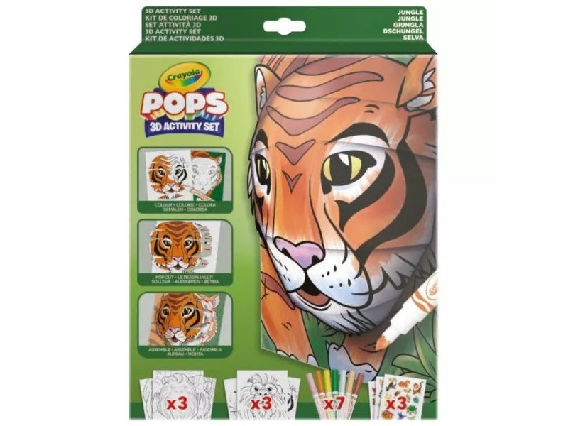 Crayola POPs 3D foglalkoztató – Dzsungel készlet