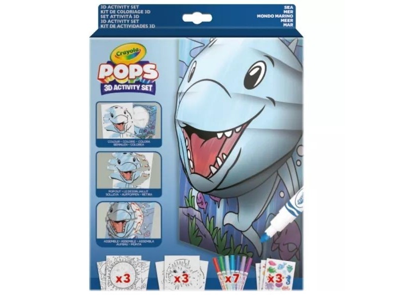 Crayola POPs 3D foglalkoztató – Vízi világ borító