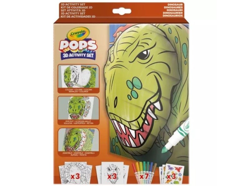 Crayola POPs 3D foglalkoztató – Dinók csomag