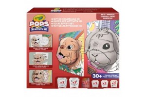 Crayola POPs 3D megakészlet – Kisállatok, 6 kép filctollakkal