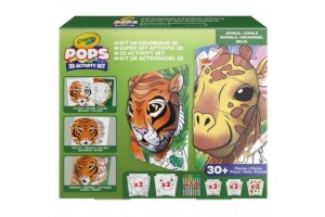 Crayola POPs 3D megakészlet – Dzsungel, 6 kép filctollakkal