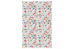 Virág és madárka mintás papírasztal futó, 200 cm