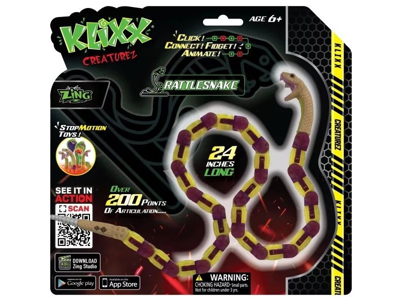 Klixx Creaturez csörgőkígyó figura