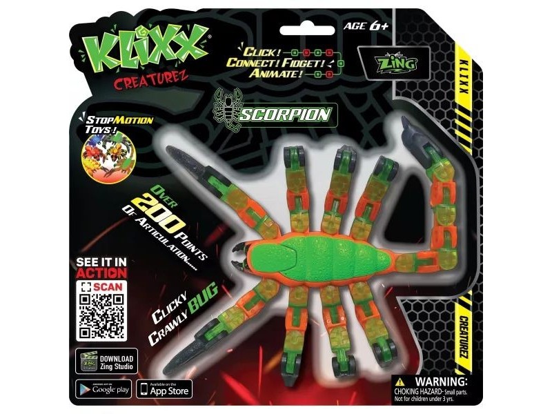 Klixx Creaturez – Skorpió figura, mozgatható és kattogtatható