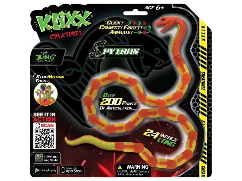 Klixx Creaturez Piton – mozgatható gyűjthető figura