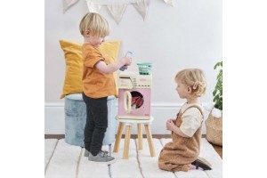 Rózsaszín játék mosógép kiegészítőkkel