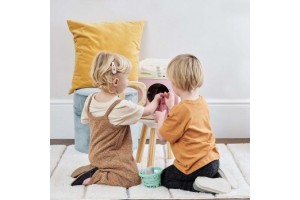 Rózsaszín játék mosógép kiegészítőkkel