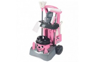 Prémium Hetty rózsaszín takarítókocsi játékkészlet