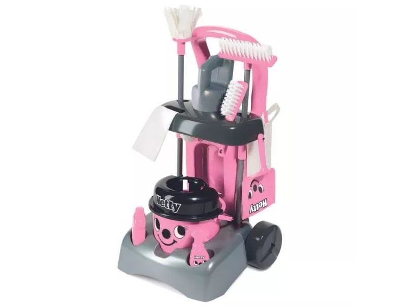 Prémium Hetty rózsaszín takarítókocsi játékkészlet