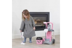 Prémium Hetty rózsaszín takarítókocsi játékkészlet