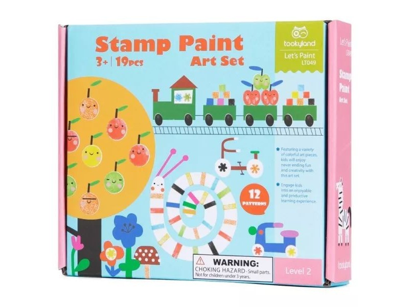 Tookyland bélyegzőkészlet – 12 forma, 6 színes tinta