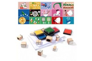 Tookyland bélyegzőkészlet – 12 forma, 6 színes tinta