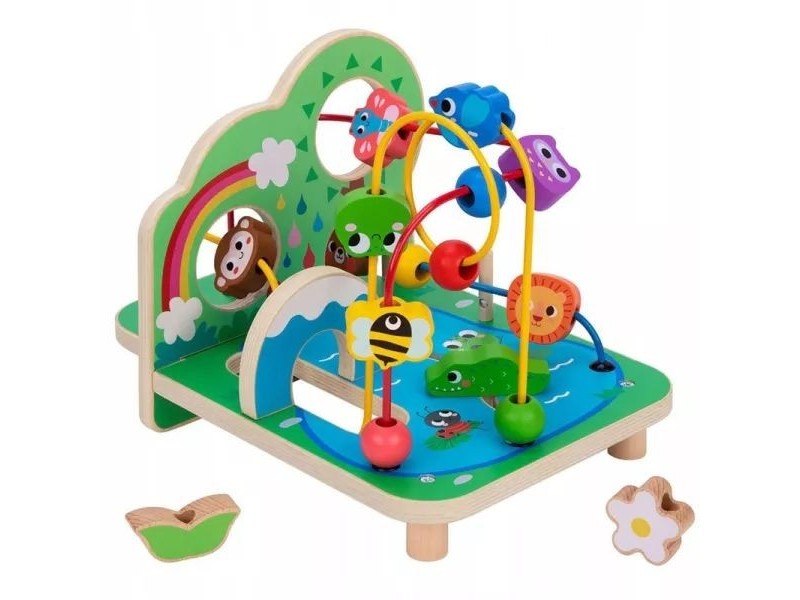 Tooky Toy fa Állatos babafoglalkoztató – Vidámpark