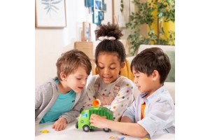 Szemétfaló kukásautó társasjáték - doboz és kártyák